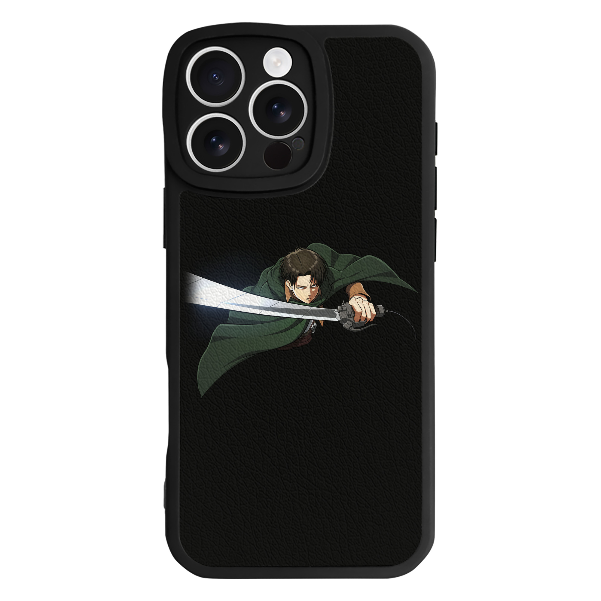 （画像用） 進撃の巨人 リヴァイ·アッカーマン Attack on Titan Levi Ackerman 【iPhone 16シリーズ対応】シリコンスマホケース（レザー調） 材質：シリコン